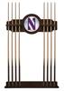 Northwestern University Solid Wood Cue Rack with a Navajo Finish