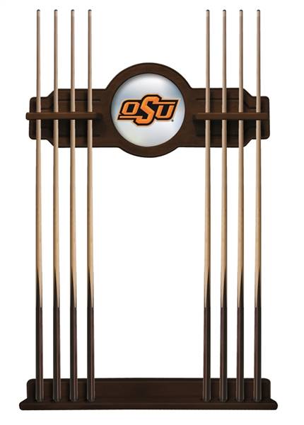 Oklahoma State University Solid Wood Cue Rack with a Navajo Finish