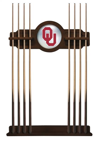 Oklahoma University Solid Wood Cue Rack with a Navajo Finish
