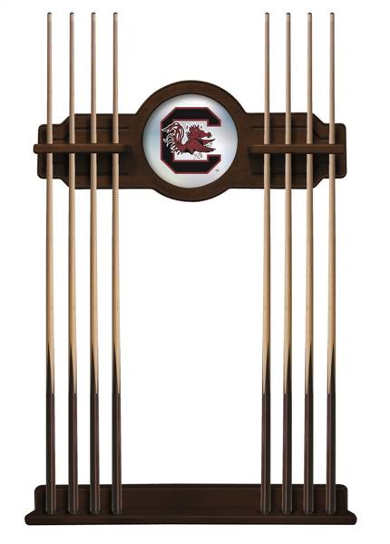 University of South Carolina Solid Wood Cue Rack with a Navajo Finish