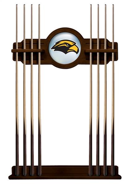 University of Southern Mississippi Solid Wood Cue Rack with a Navajo Finish