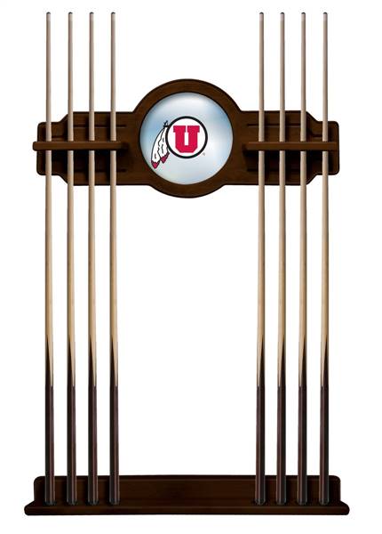 University of Utah Solid Wood Cue Rack with a Navajo Finish