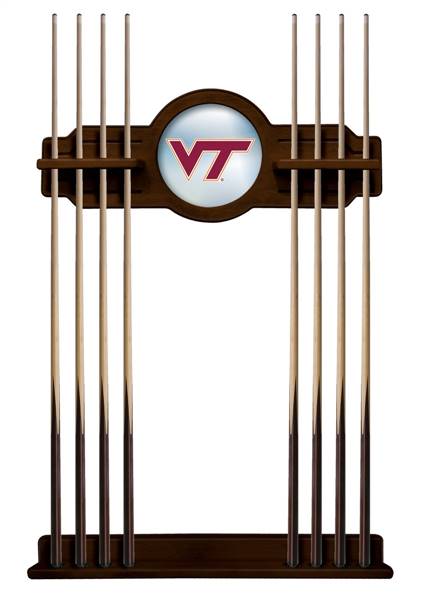 Virginia Tech University Solid Wood Cue Rack with a Navajo Finish