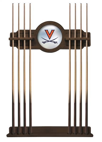 University of Virginia Solid Wood Cue Rack with a Navajo Finish