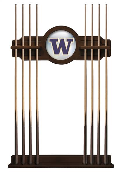 University of Washington Solid Wood Cue Rack with a Navajo Finish