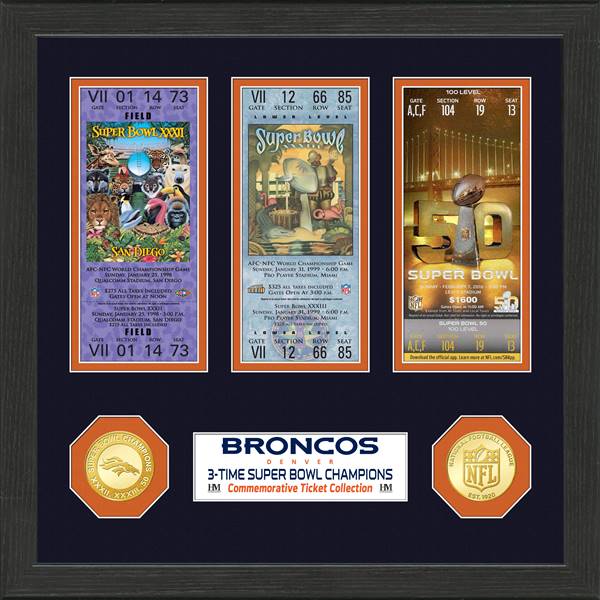 Denver Broncos Super Bowl Championship Ticket Collection  