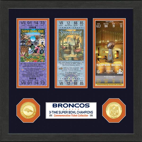 Denver Broncos Super Bowl Championship Ticket Collection    