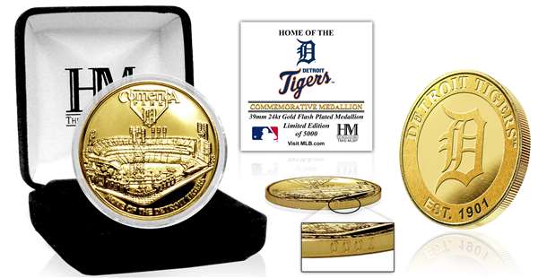 Detroit Tigers "Stadium" Gold Mint Coin  