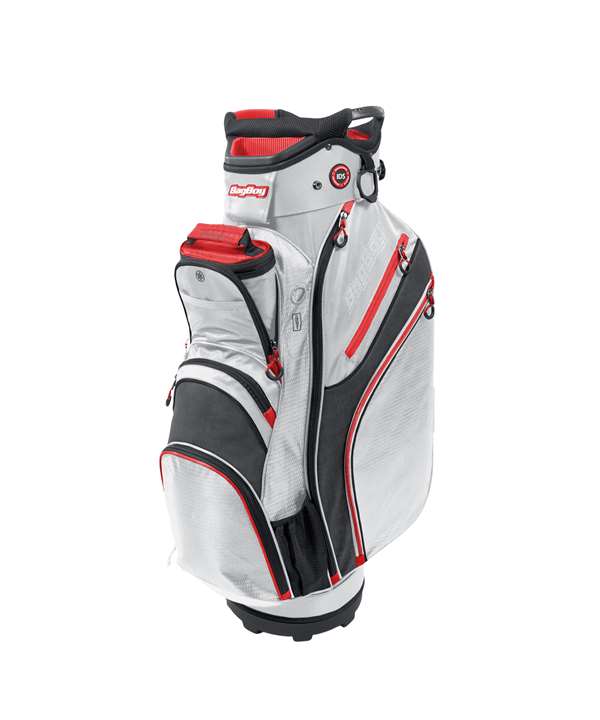 BagBoy Chiller Cart Golf Bag White/Charcoal/Red