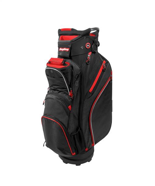 BagBoy Chiller Cart Golf Bag Black/Red/Silver