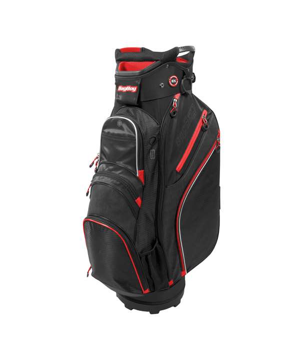 BagBoy Chiller Golf Cart Bag - Black/Red/Silver  