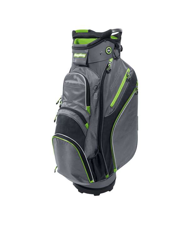 BagBoy Chiller Golf Cart Bag - Charcoal/Lime/Black  