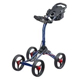 BagBoy Quad XL Golf Club Push Cart Navy/Red