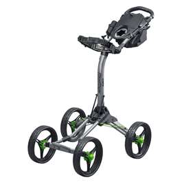 BagBoy Quad XL Golf Club Push Cart Battleship Gray/Lime