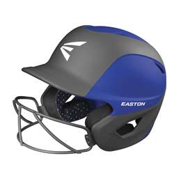 Easton 2-Tone Ghost Fastpitch Softball Batting Helmet With Softball Mask - Matte Royal/Charcoal - Large/X-Large  