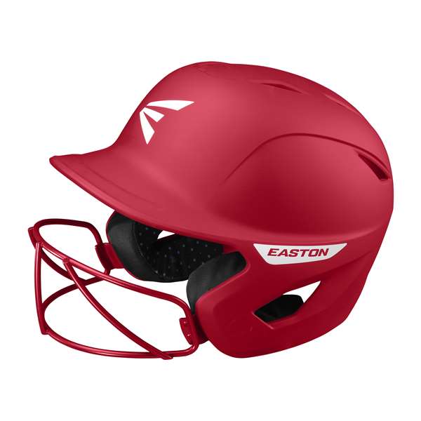 Easton Ghost Fastpitch Softball Batting Helmet With Softball Mask - Matte Red - Large/X-Large  