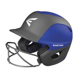 Easton 2-Tone Ghost Fastpitch Softball Batting Helmet With Softball Mask - Matte Royal/Charcoal - Medium/Large  