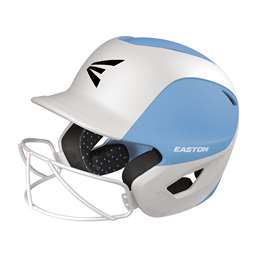 Easton 2-Tone Ghost Fastpitch Softball Batting Helmet With Softball Mask - Matte Carolina Blue/White - Medium/Large  