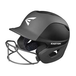 Easton 2-Tone Ghost Fastpitch Softball Batting Helmet With Softball Mask - Matte Black/Charcoal - Tball/Small  