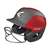 Easton 2-Tone Ghost Fastpitch Softball Batting Helmet With Softball Mask - Matte Red/Charcoal - Tball/Small  