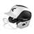 Easton 2-Tone Ghost Fastpitch Softball Batting Helmet With Softball Mask - Matte Black/White - Tball/Small  