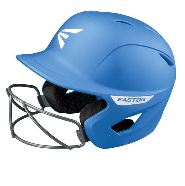 Easton Ghost Fastpitch Softball Batting Helmet With Softball Mask - Matte Carolina Blue - Medium/Large  
