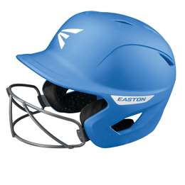 Easton Ghost Fastpitch Softball Batting Helmet With Softball Mask - Matte Carolina Blue - Tball/Small  
