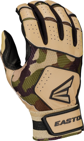 Easton Adult Walk-Off Nx Batting Gloves - Tan/Army Camo