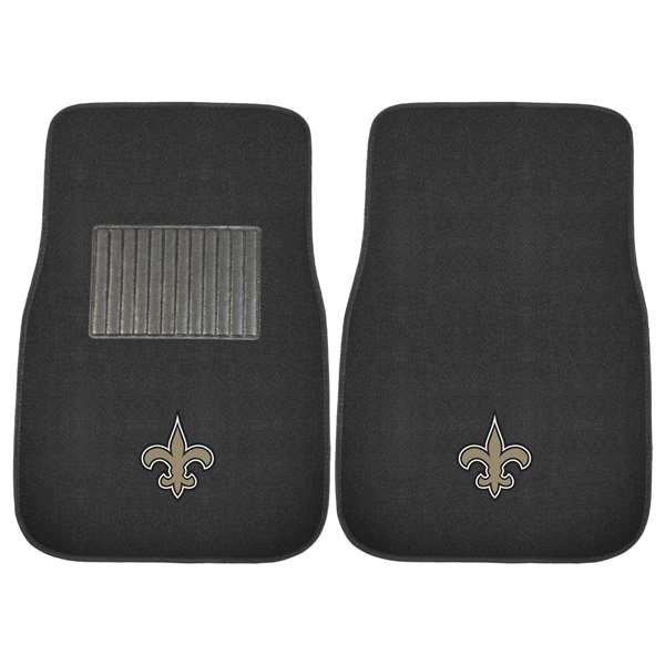New Orleans Saints Saints 2-pc Embroidered Car Mat Set