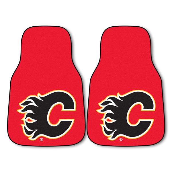 Calgary Flames Flames 2-pc Carpet Car Mat Set
