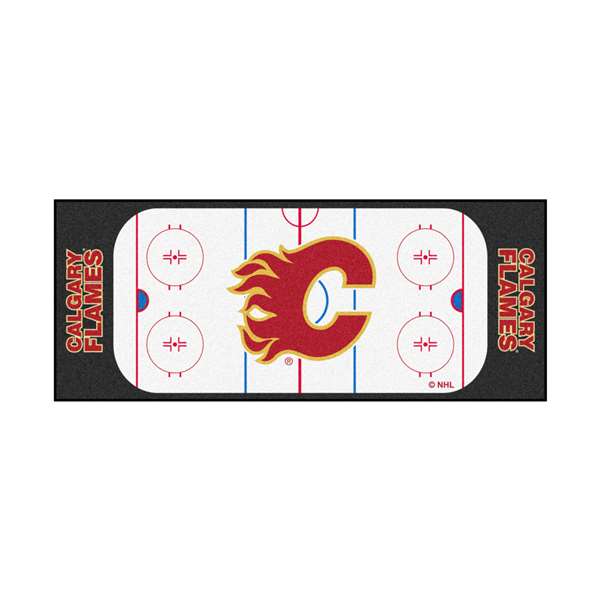 Calgary Flames Flames Rink Runner