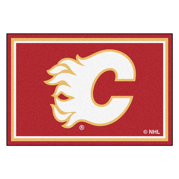 Calgary Flames Flames 5x8 Rug