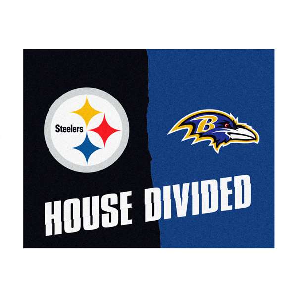 NFL House Divided - Steelers / Ravens House Divided House Divided Mat