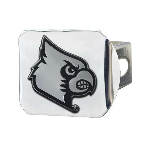 University of Louisville Cardinals Hitch Cover - Chrome