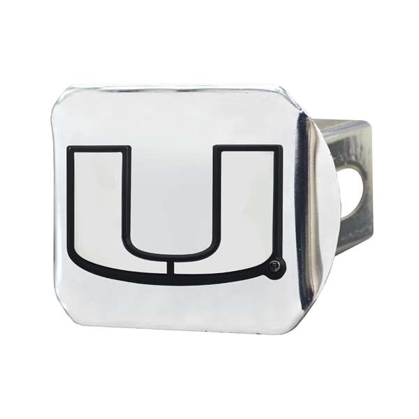 University of Miami Hurricanes Hitch Cover - Chrome