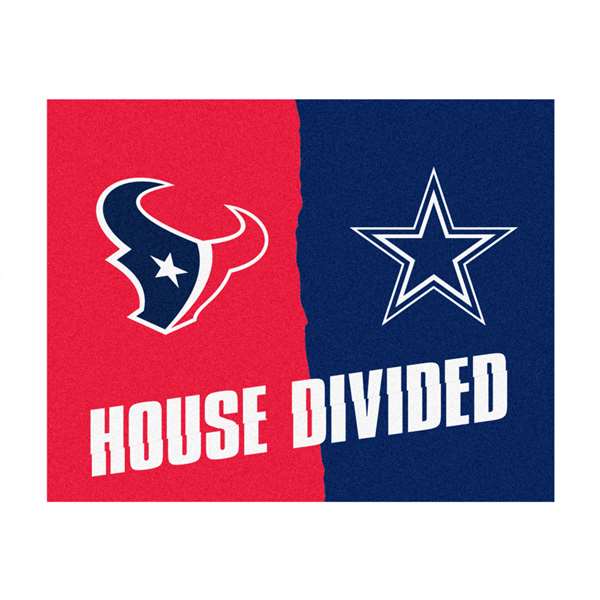 NFL House Divided - Texans / Cowboys House Divided House Divided Mat