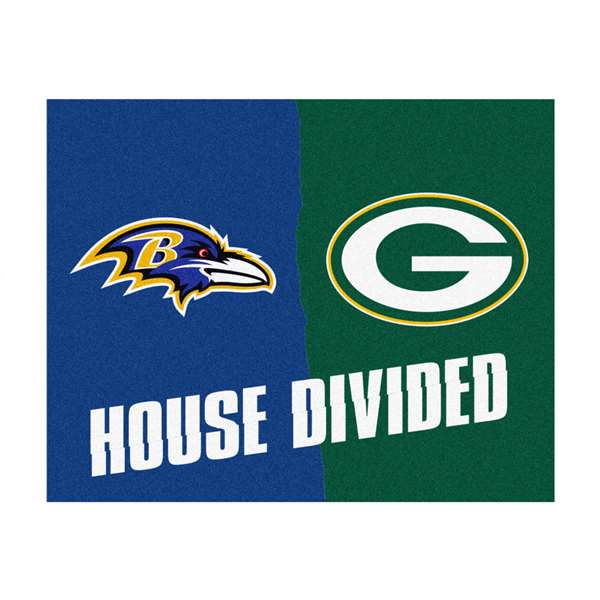 NFL House Divided - Ravens / Packers House Divided House Divided Mat