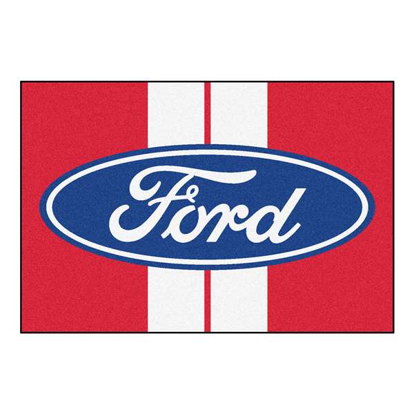 Ford - Ford Oval with Stripes  5x8 Rug Rug Carpet Mats