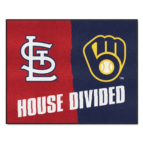 MLB House Divided - Cardinals / Brewers House Divided House Divided Mat