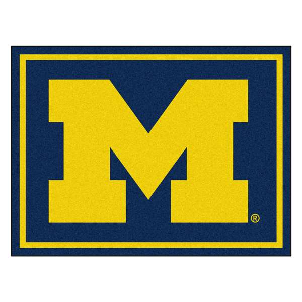 University of Michigan 8x10 Rug Block M Logo