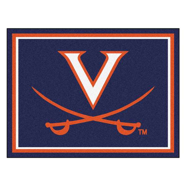 University of Virginia 8x10 Rug V with Swords Logo