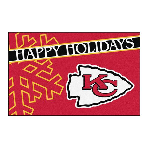 Kansas City Chiefs Chiefs Starter Mat - Happy Holidays
