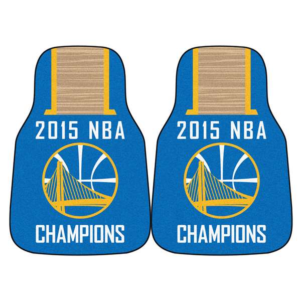Golden State Warriors 2015 NBA Finals Champions 2-piece Carpeted Cat Mats 17"x27"