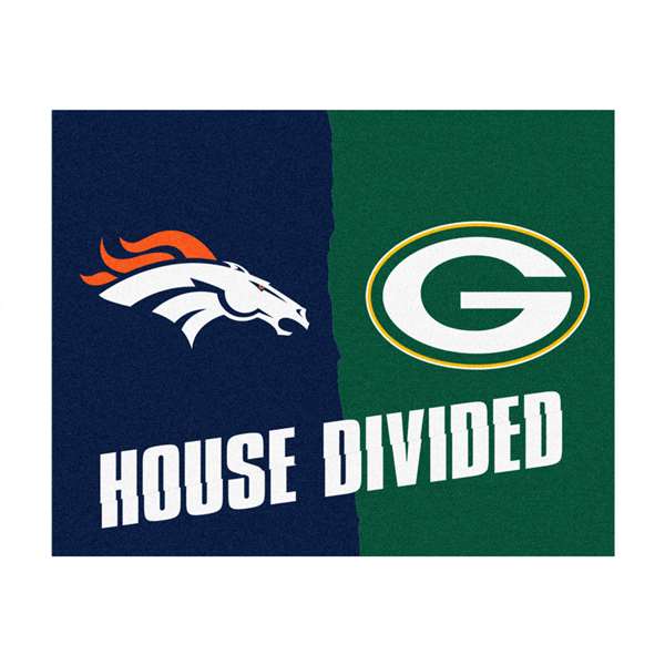 NFL House Divided - Broncos / Packers House Divided House Divided Mat