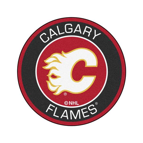 Calgary Flames Flames Roundel Mat