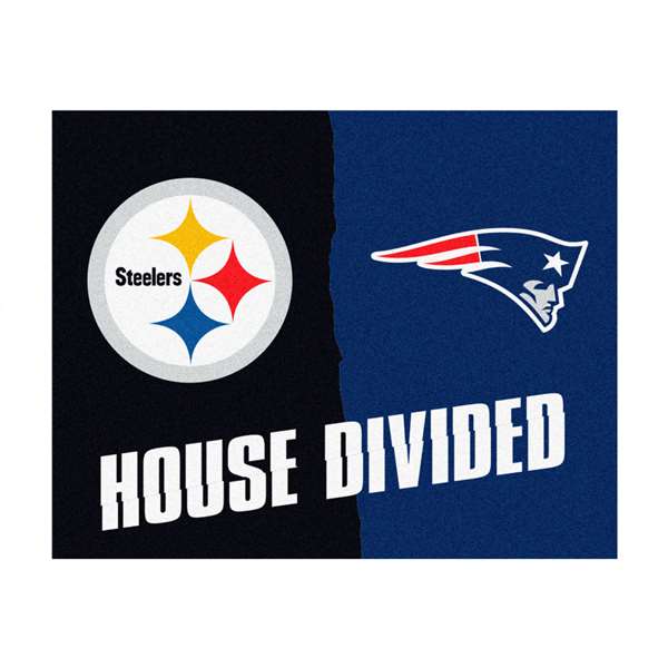 NFL House Divided - Steelers / Patriots House Divided House Divided Mat