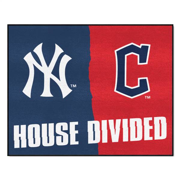 MLB House Divided - Yankees / Indians House Divided House Divided Mat