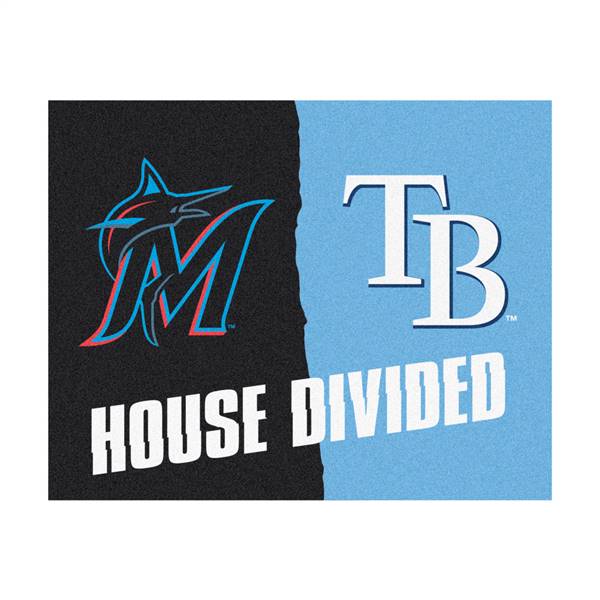 MLB House Divided - Marlins / Rays House Divided House Divided Mat