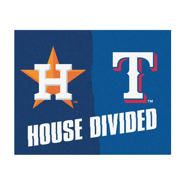 MLB House Divided - Astros / Rangers House Divided House Divided Mat