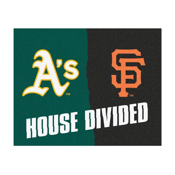 MLB House Divided - Athletics / Giants House Divided House Divided Mat